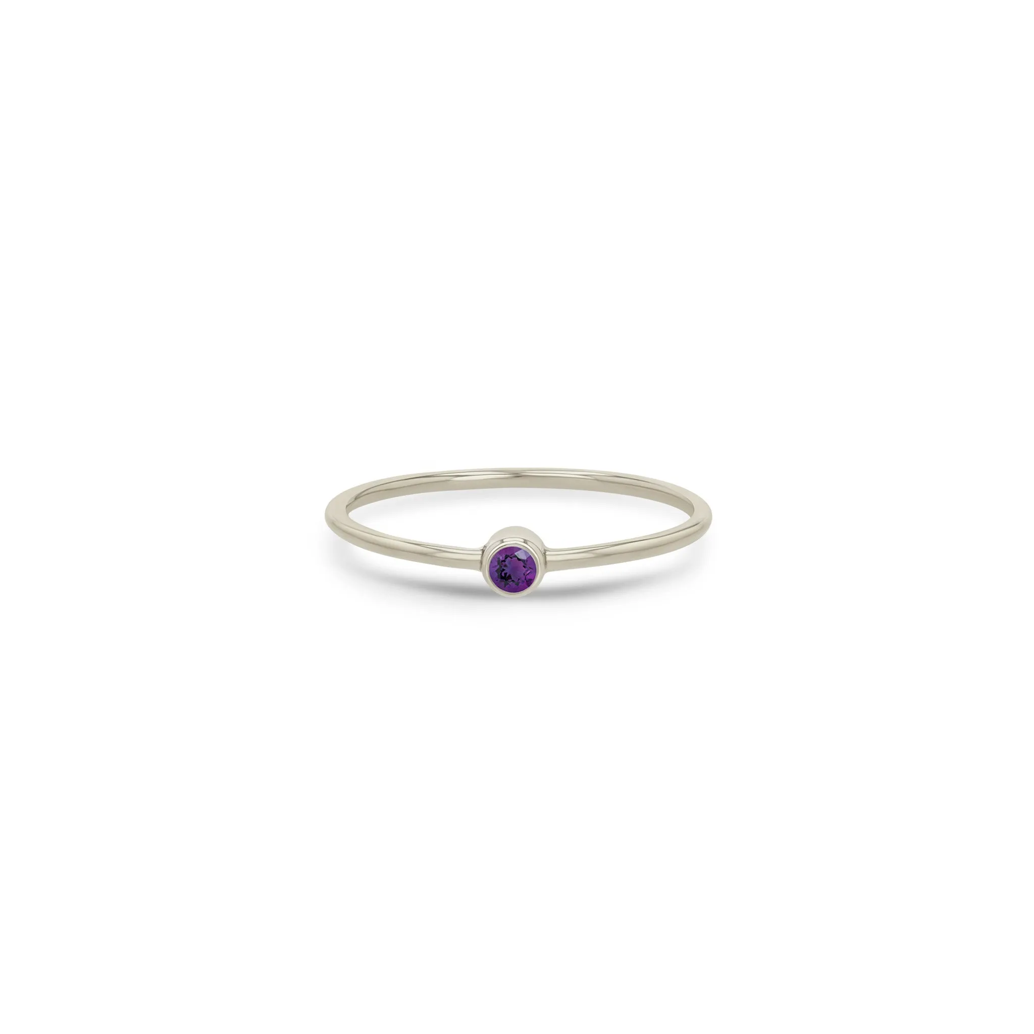 14k Amethyst Bezel Ring | February Birthstone