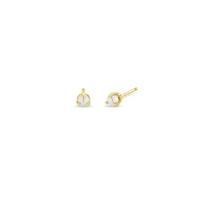 14k Prong Pearl Studs