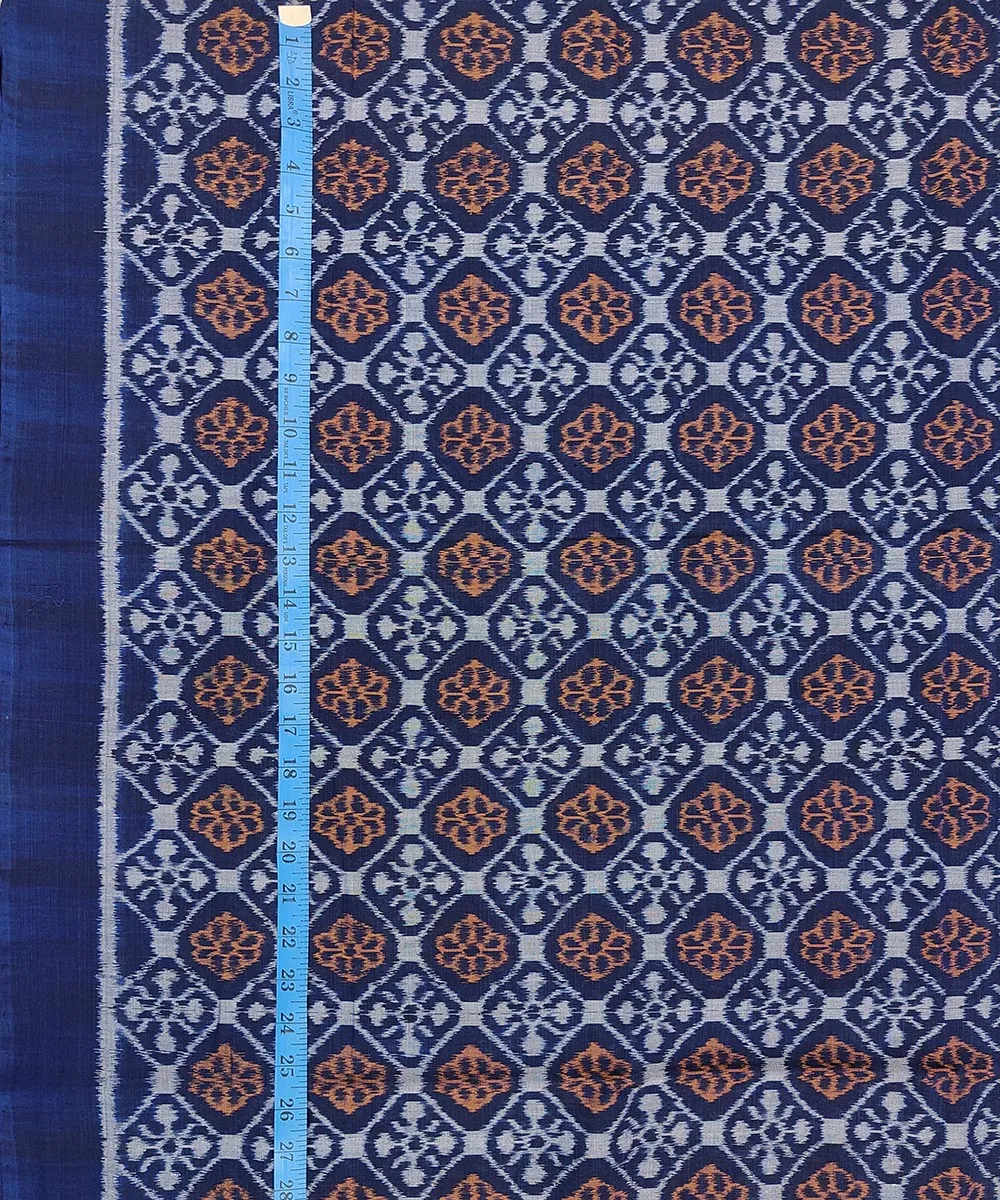 2.5 m Navy blue handwoven cotton sambalpuri kurta material