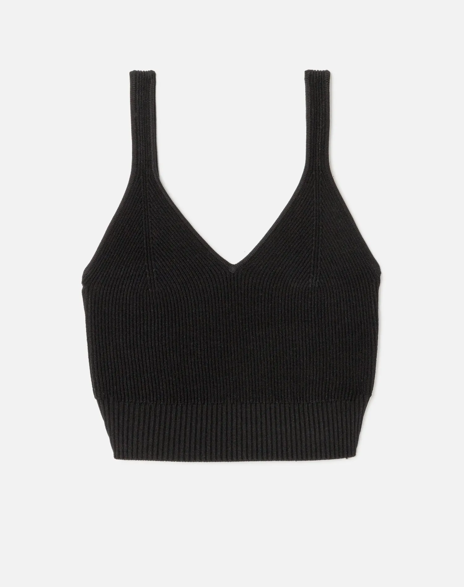 90s Rib Crop Top Black