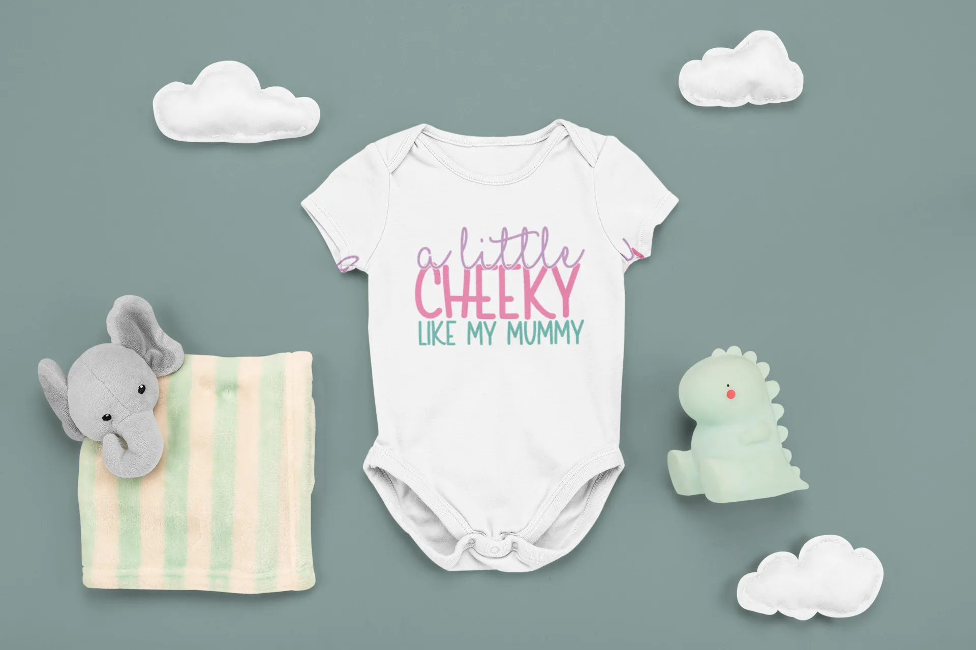 A Little Cheeky Like My Mummy Baby Vest Bodysuit