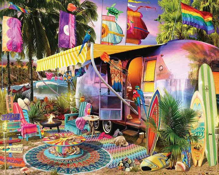 Beach Camper Jigsaw Puzzle - 1000 Piece