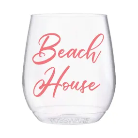 Beach House 14oz Stemless Wine Tossware - Set of 4