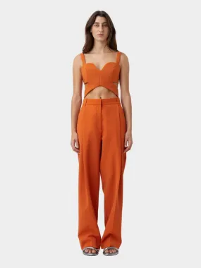 Bela Bodice Top - Tangerine