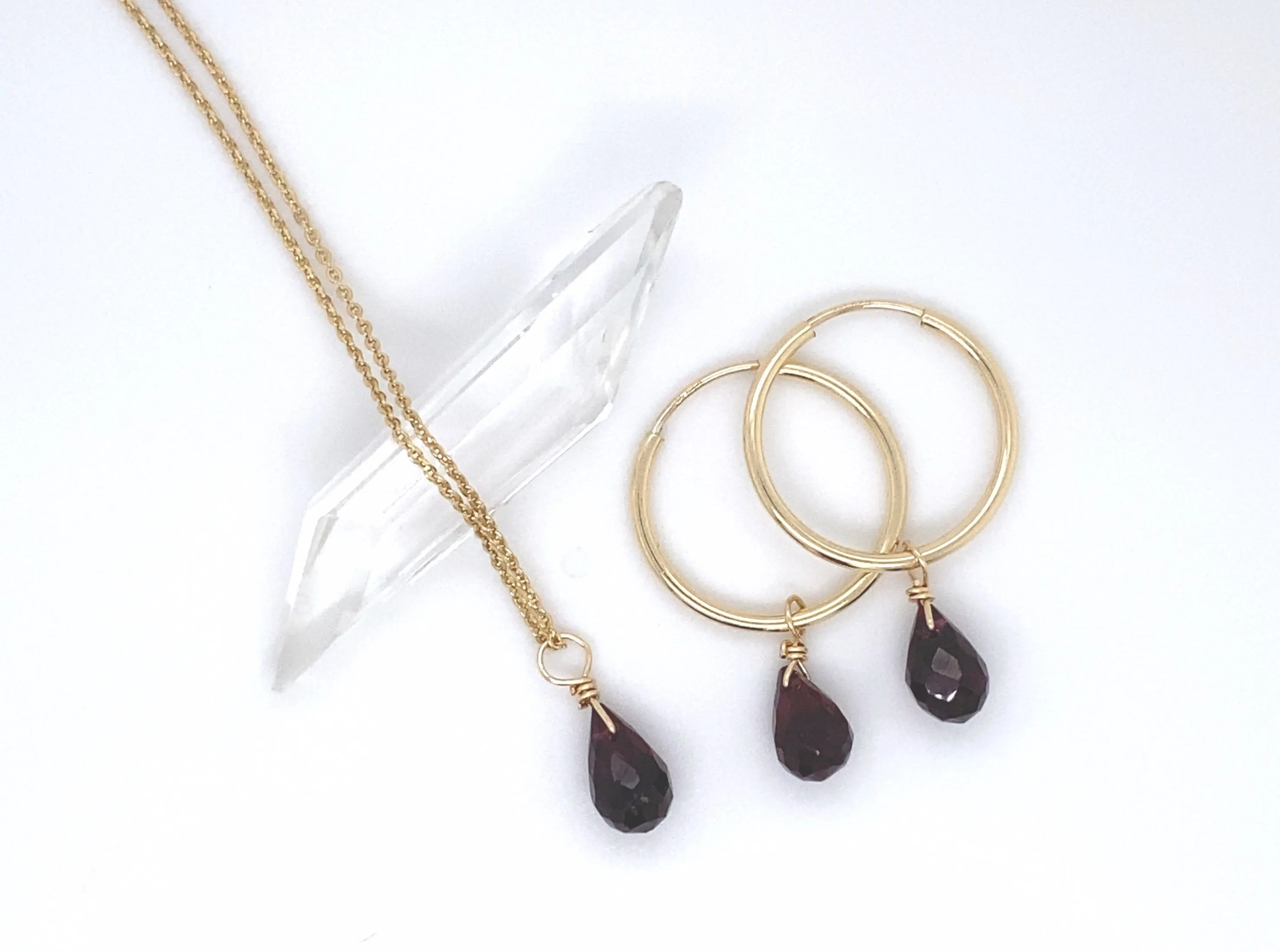 Bohemian Birthstone - January - Garnet Necklace