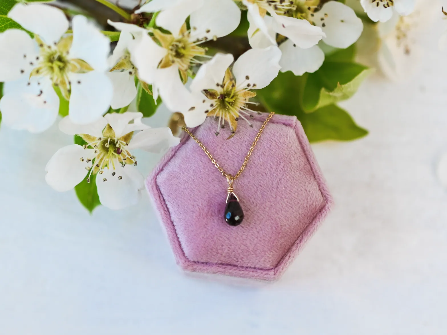 Bohemian Birthstone - January - Garnet Necklace