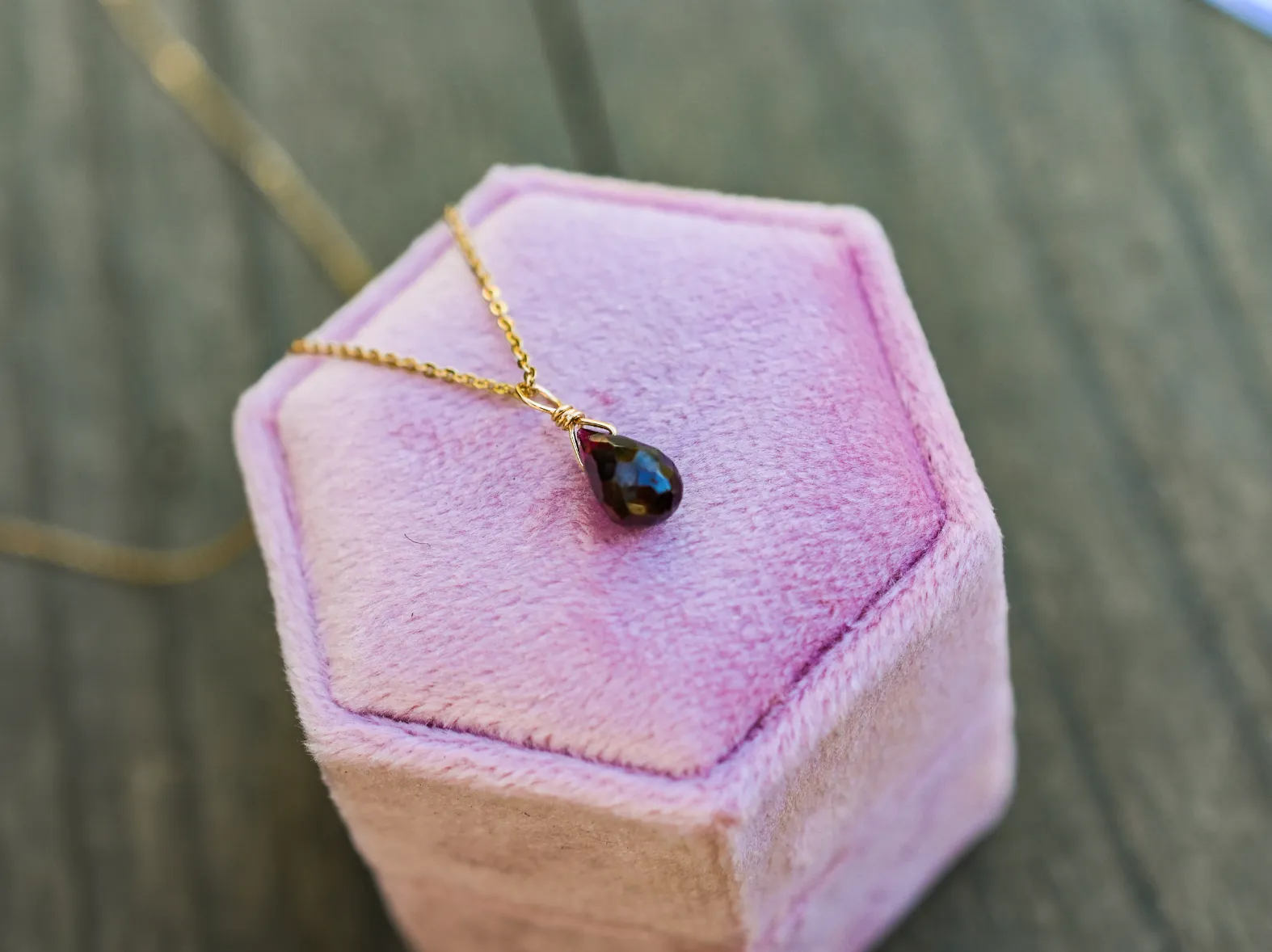 Bohemian Birthstone - January - Garnet Necklace