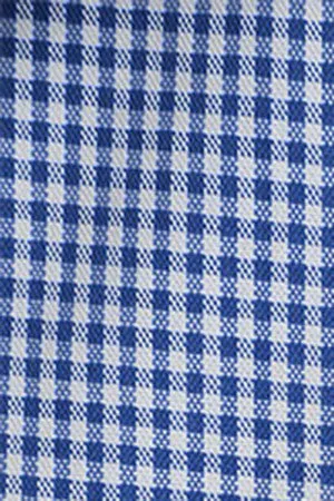 Camisa azul marino a cuadros vichy con detalle bordado