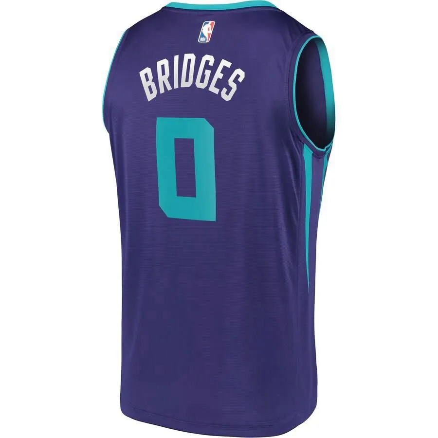 Charlotte Hornets Miles Bridges Fanatics Branded Replica 2019-20 Fast Break Player Team Statement Jersey Kids - Purple | Ireland P9069I7