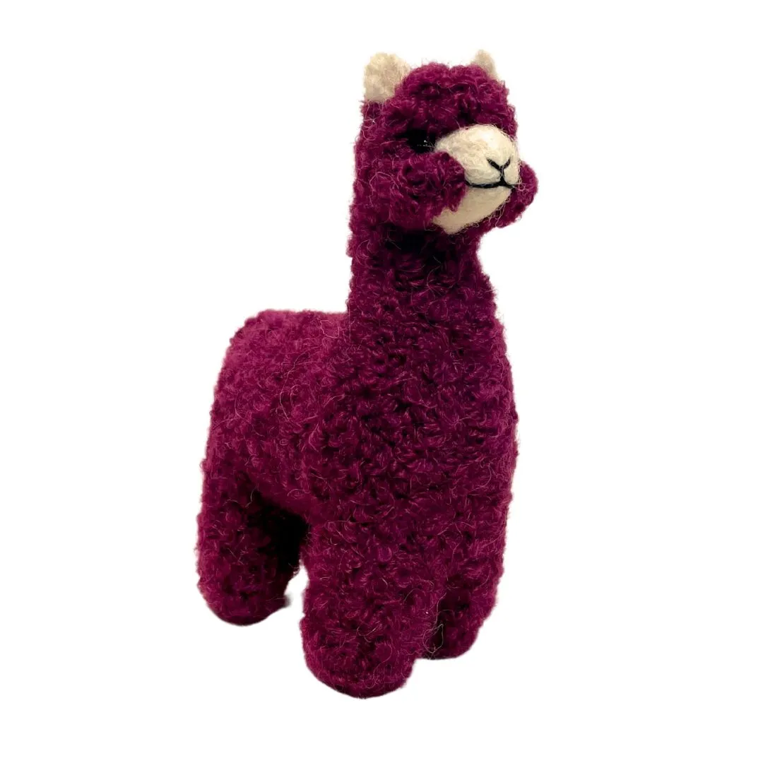 Colorful Rainbow and Confetti Alpaca Figurines or Ornaments