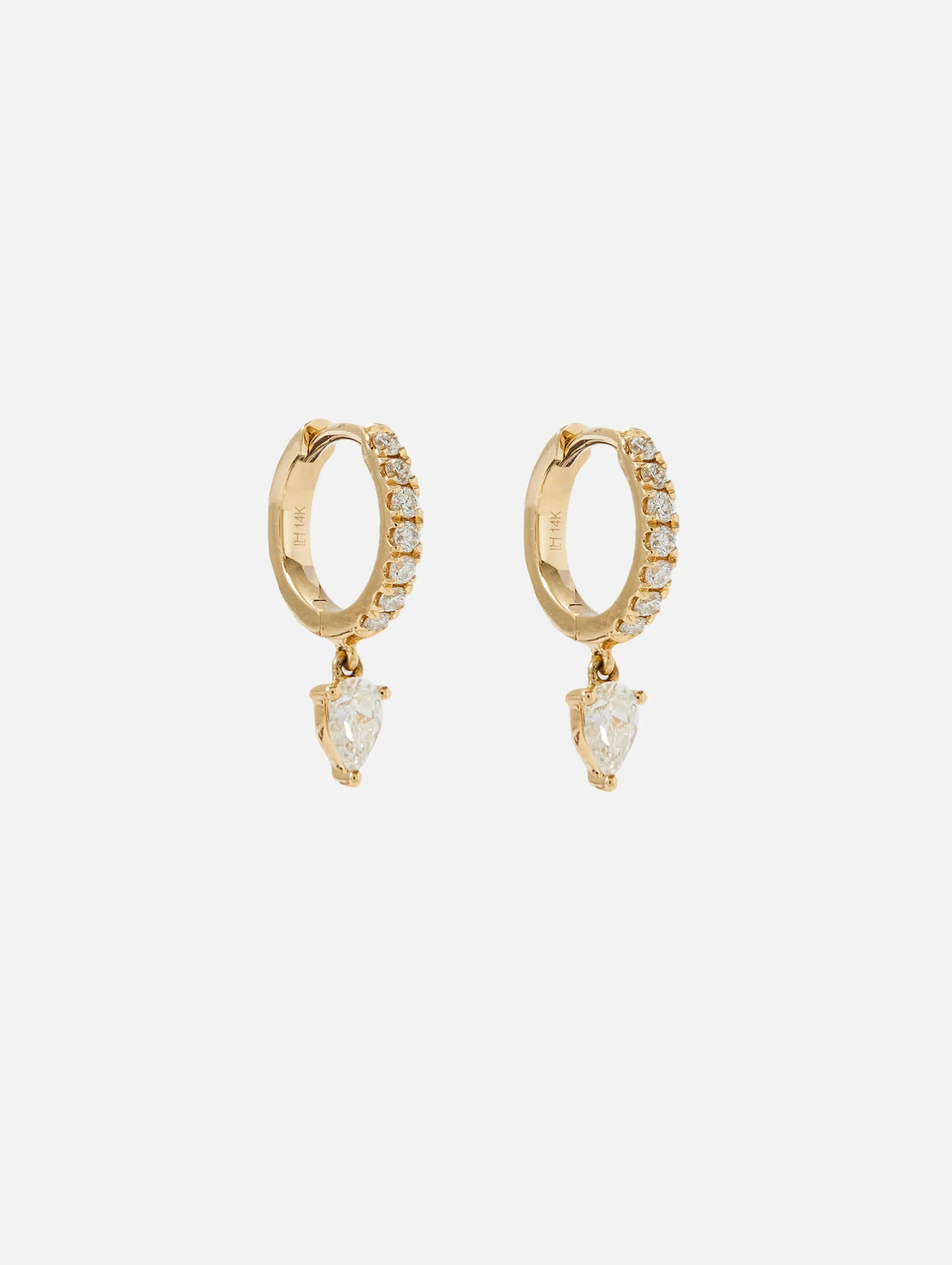 Diamond Water Drop Goddess Hoops