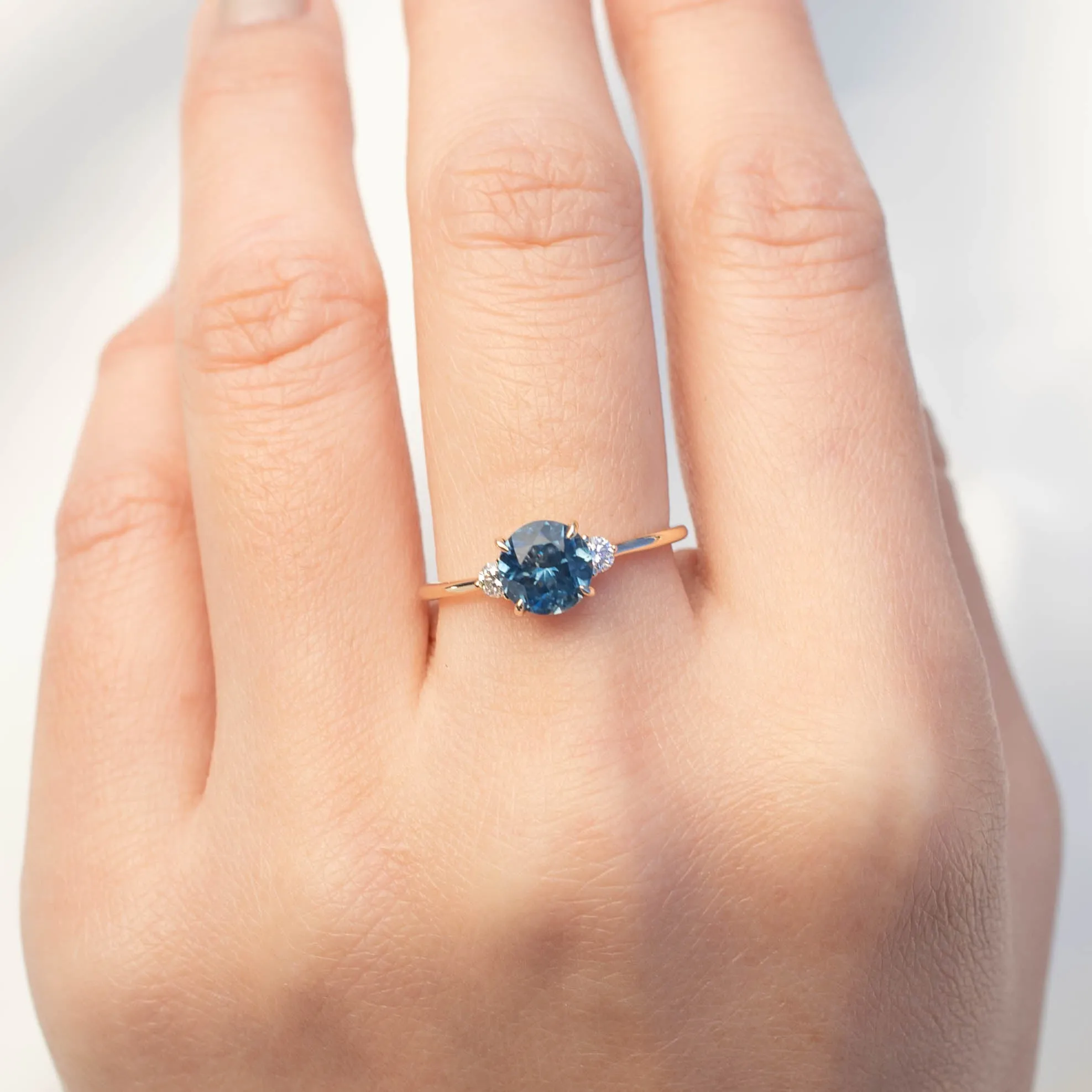 Emilie Ring - 1.52ct Blue Montana Sapphire (One of a kind)