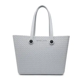 Grey Carrie Textured Versa Tote w/ Interchangeable Straps