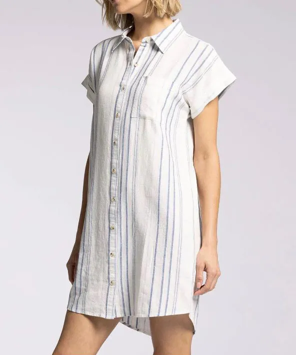 Judson Dress - Coastal Grey Stripe