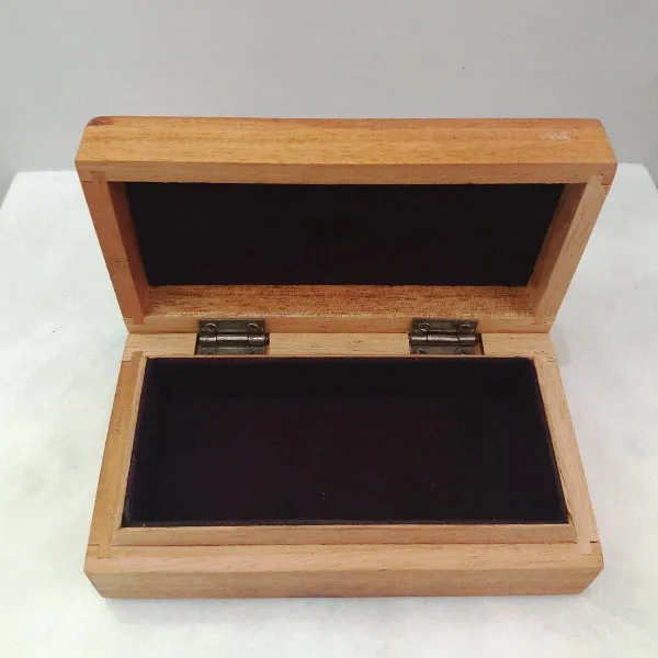 Mahogany with Flourite & Rhodonite Jewelry Box