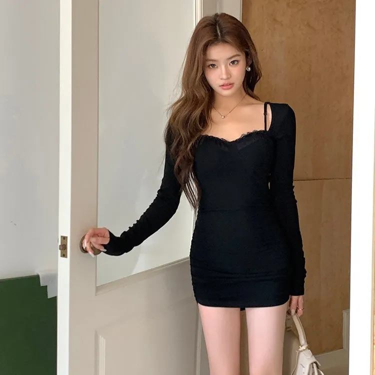 Maria Slim Long-Sleeve Dress