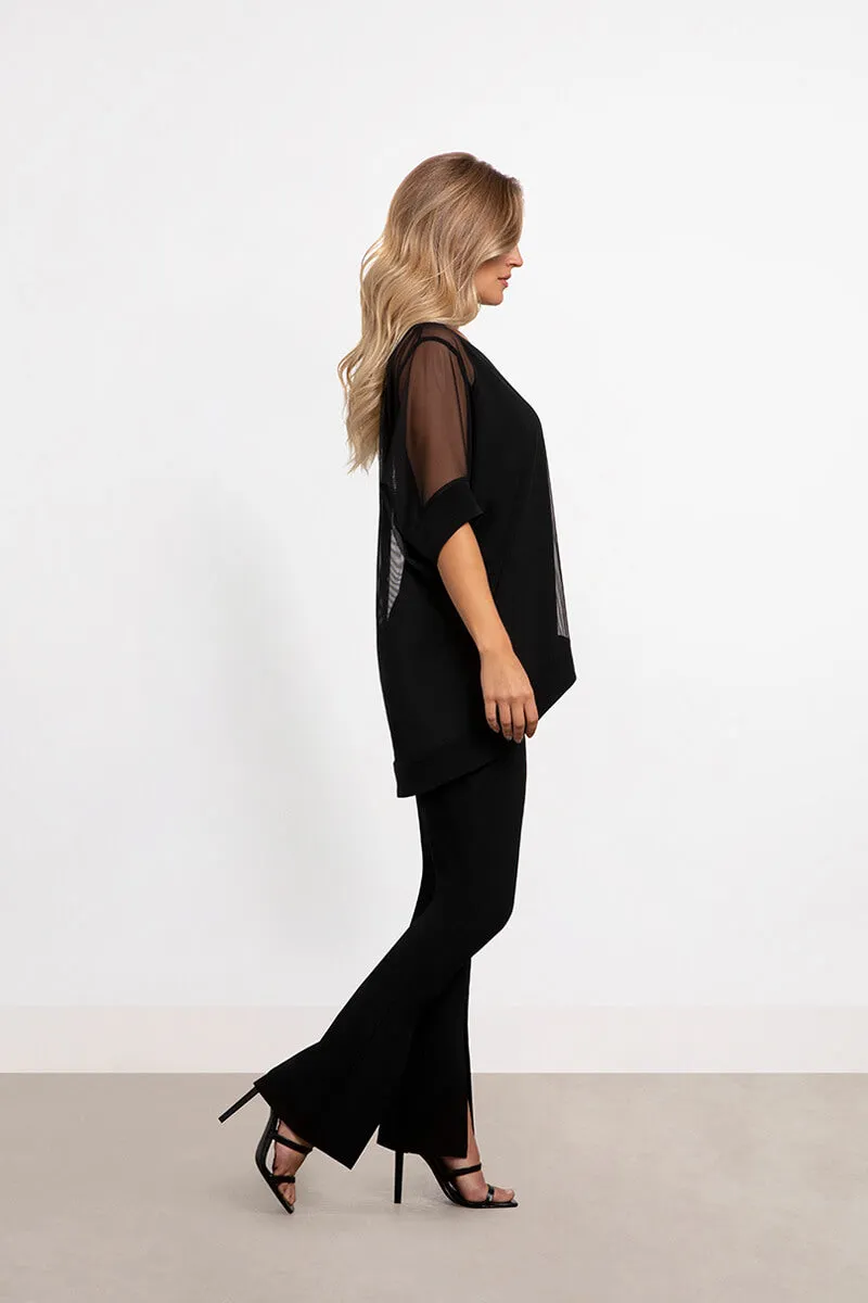 Mesh Boxy Tunic | Black