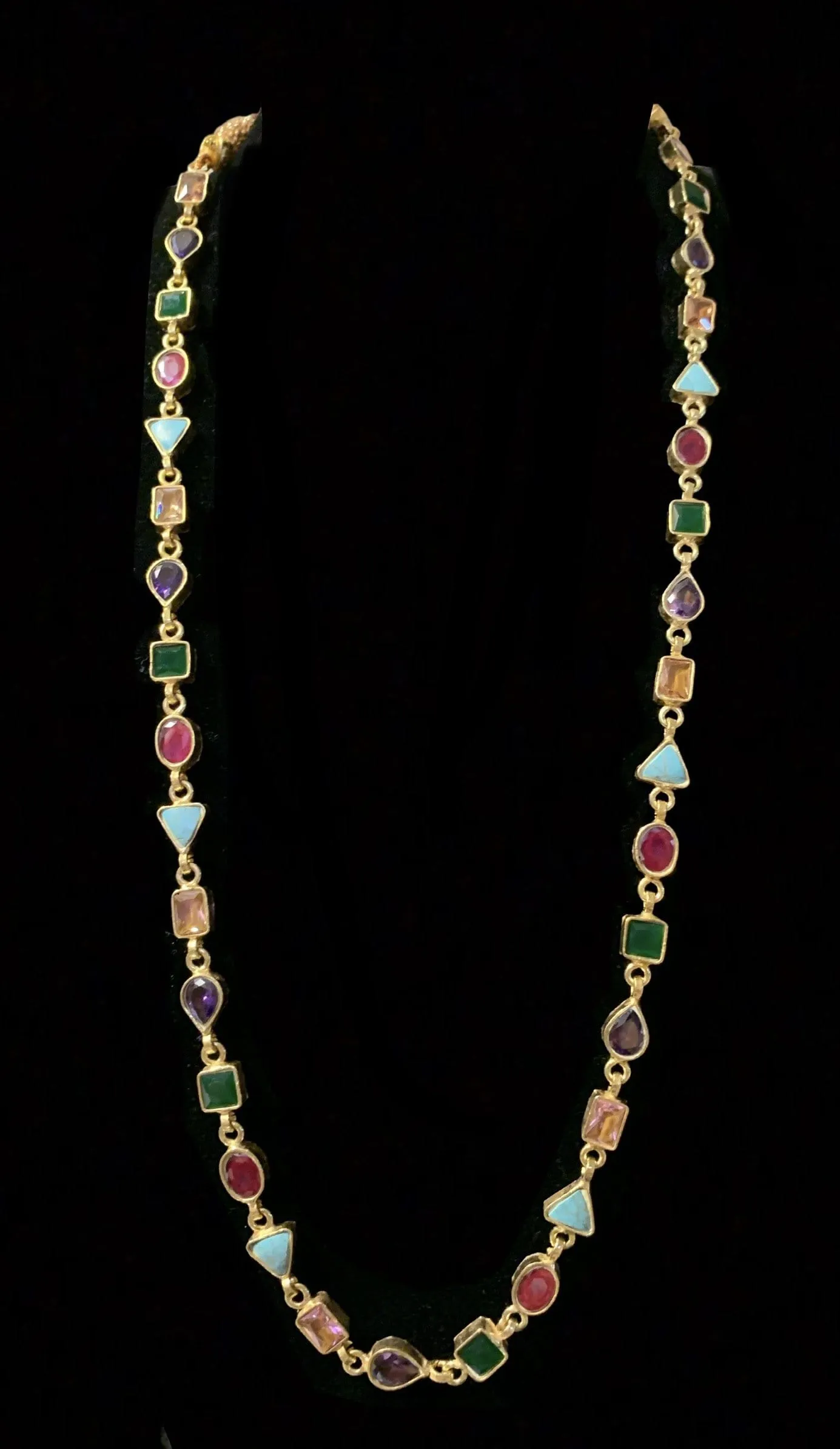 Mona navratan necklace set ( SHIPS IN 4 WEEKS )