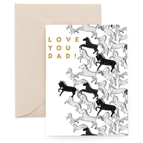 Notecard Love You Dad (Stallions)