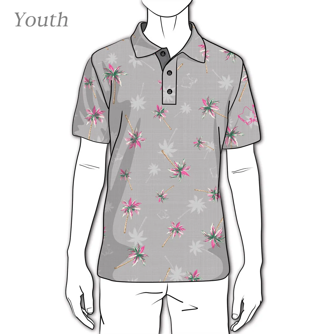 Palms - OGA Youth Polo - Steel Gray