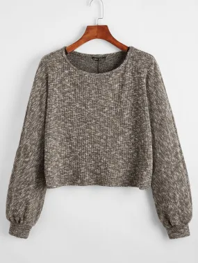 Rib Knit Crop Sweater