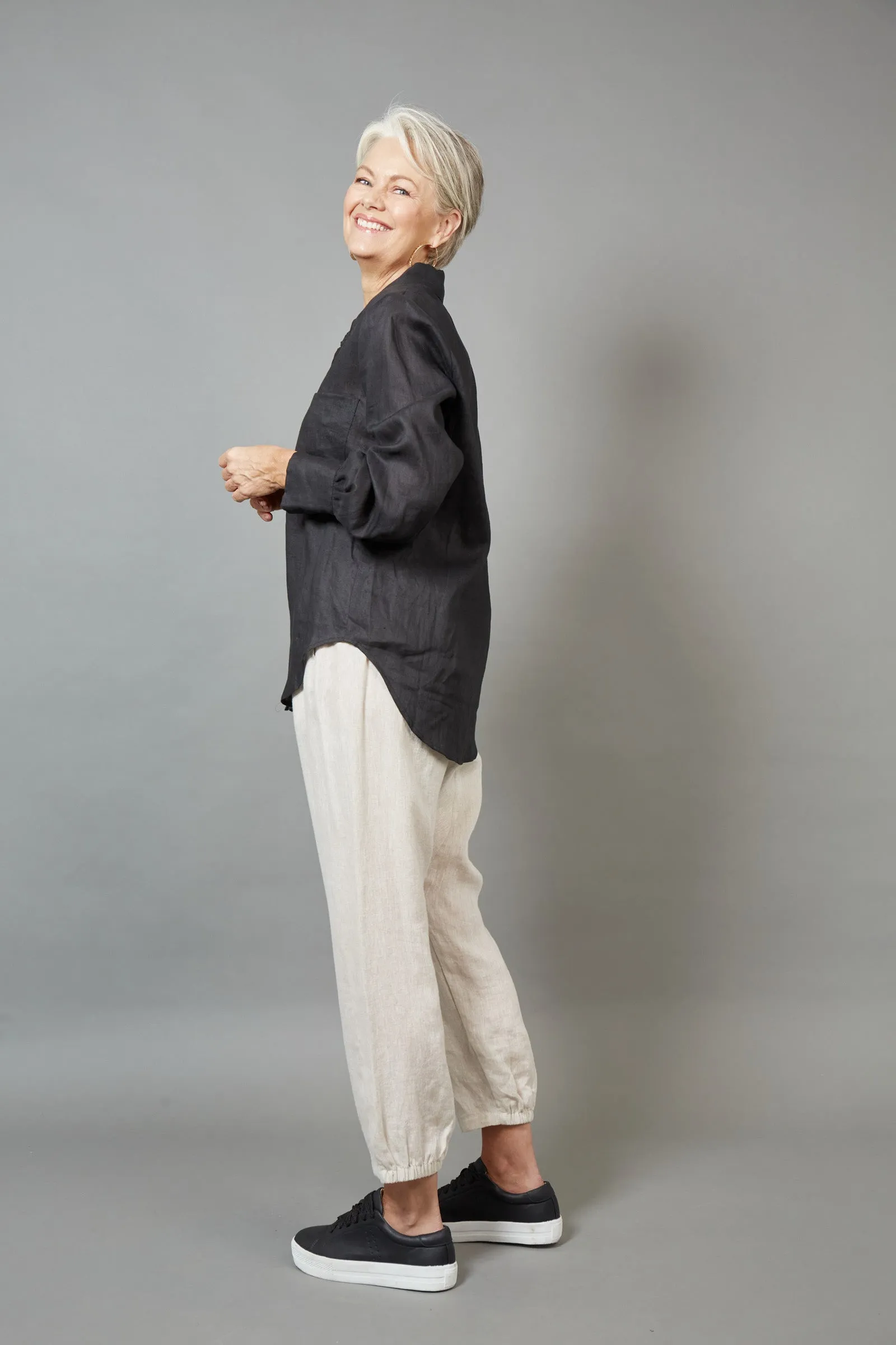 Studio Linen Shirt - Black