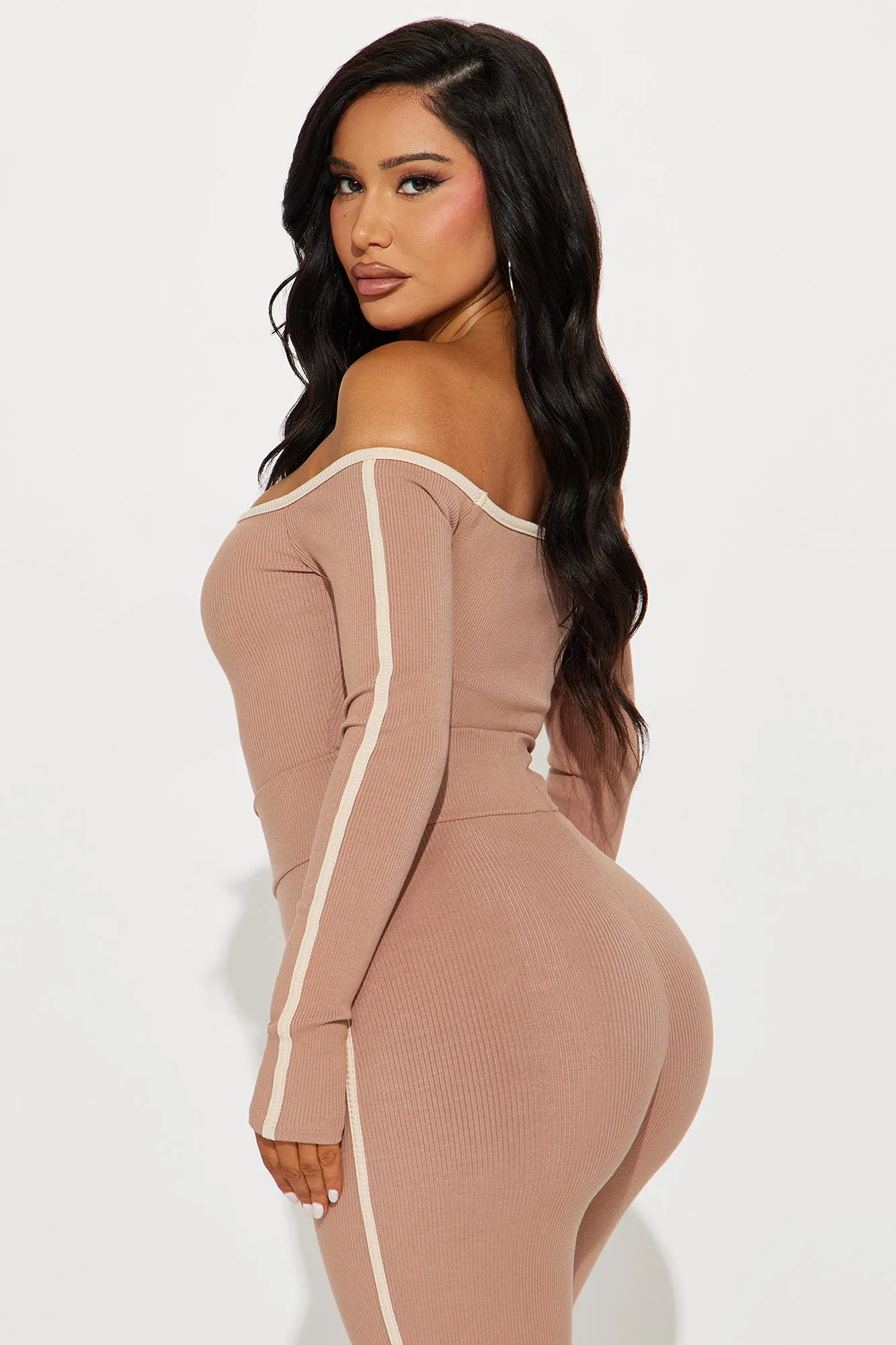 Tyla Snatched Bodysuit - Mocha/combo