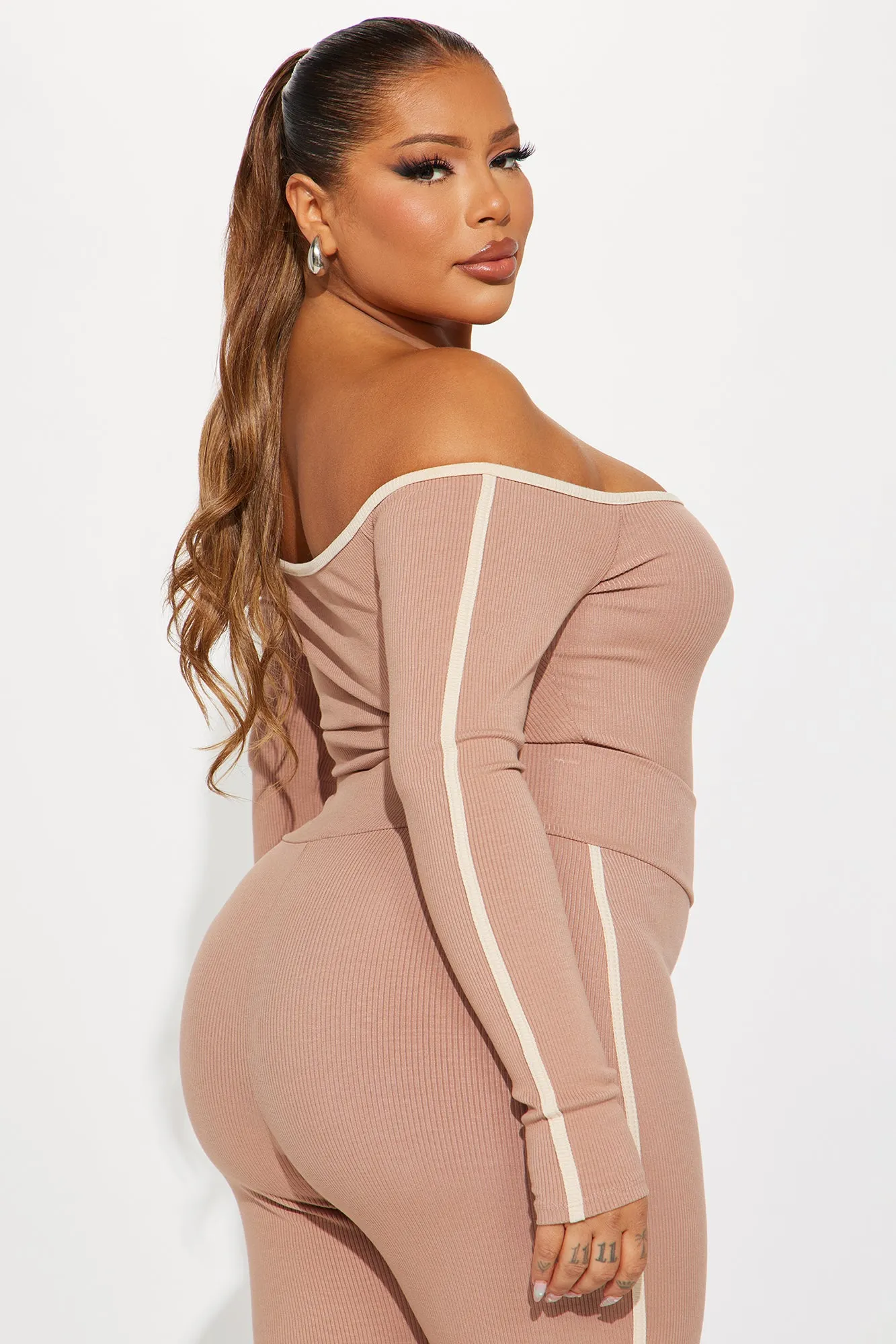 Tyla Snatched Bodysuit - Mocha/combo