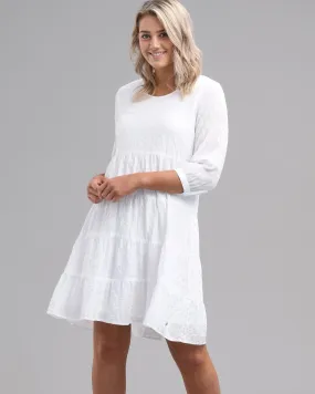 VISCOSE LYOCELL FRILL DRESS